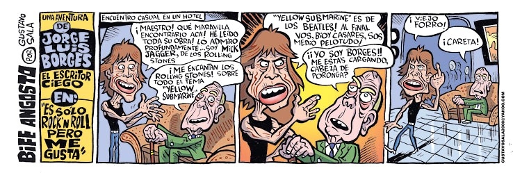 Mick Jagger - Jorge Luis Borges Comic Mick Jagger - Jorge Luis Borges Comic