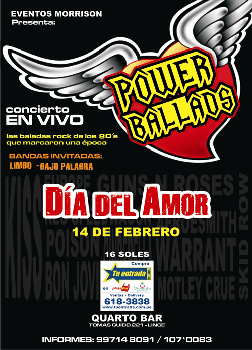 Power Ballads en Lima Power Ballads en Lima