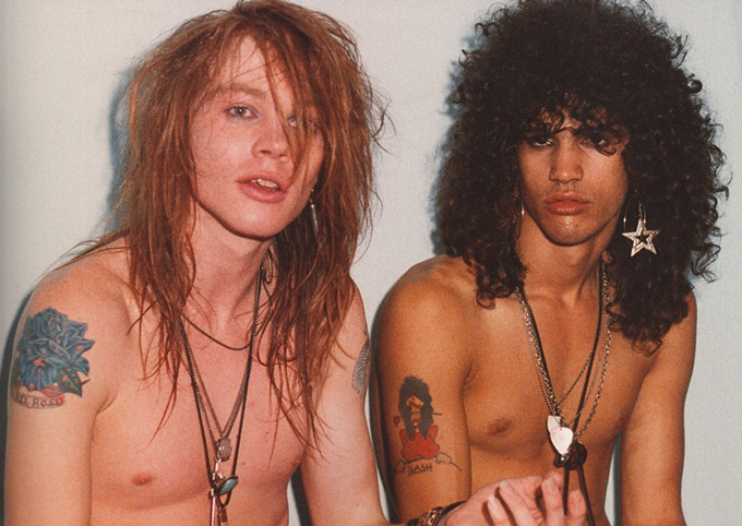 Axl Roses y Slash en 1985 Axl Roses y Slash en 1985