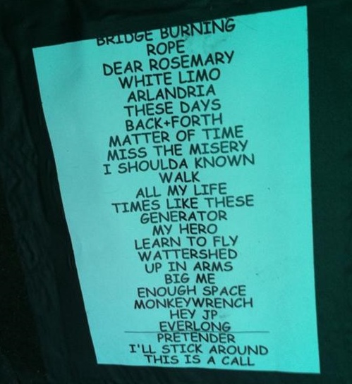 Foo Fighters Setlist Santa Barbara 2011 Foo Fighters Setlist Santa Barbara 2011