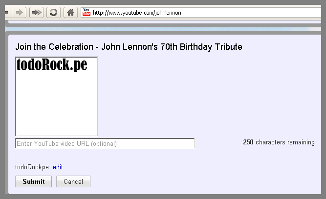 Sube tu video tributo a John Lennon