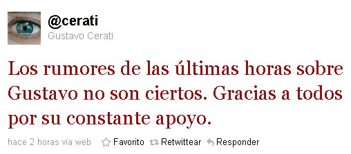 Gustavo Cerati no ha muerto