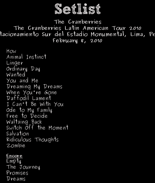 the_cranberries_peru_lista_canciones_todorock.pe