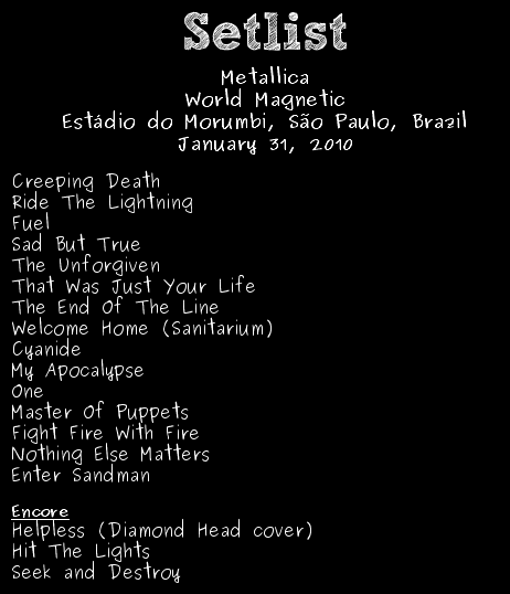 metallica_brasil_31_enero_lista_canciones Metallica - Sao Paulo