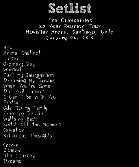 The_Cranberries_chile_lista_canciones_todorock.pe
