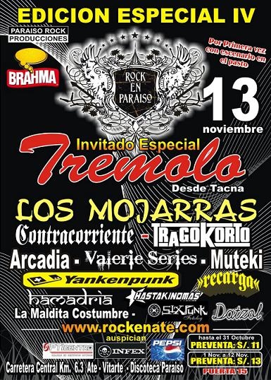Vuelve Rock en Paraíso este 13 de noviembre