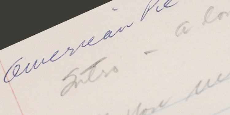 Manuscrito American Pie